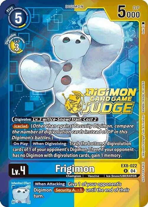 Frigimon (Judge Pack 2025 Wave 1) (#EX8-022 R) (Chain of Liberation) Near Mint Foil