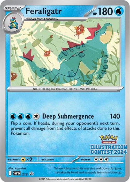 Feraligatr - 213 (Illustration Contest 2024) (#213) (SV: Scarlet & Violet Promo Cards) Near Mint