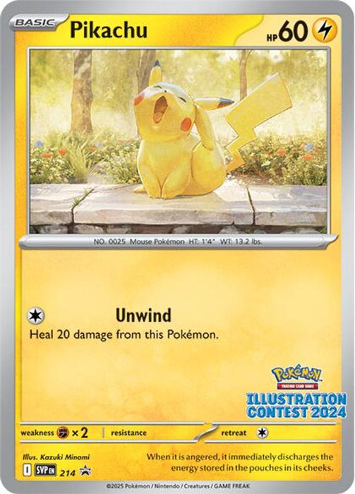 Pikachu - 214 (Illustration Contest 2024) (#214) (SV: Scarlet & Violet Promo Cards) Near Mint