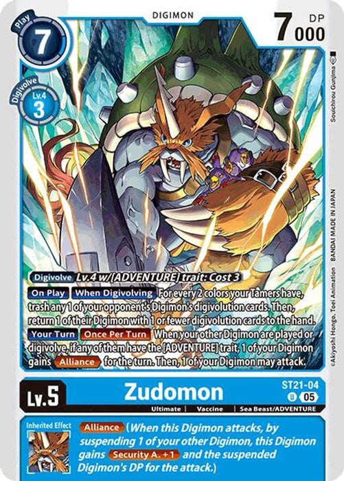 Zudomon (#ST21-04 U) (Starter Deck 21: Hero of Hope) Near Mint