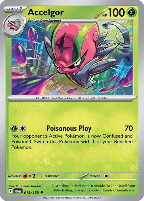 Accelgor (#013/159) (SV09: Journey Together) Near Mint Reverse Holofoil