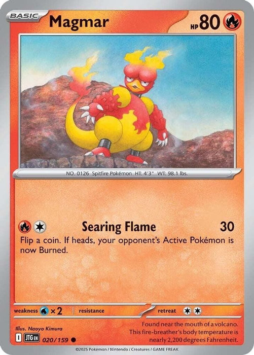 Magmar (#020/159) (SV09: Journey Together) Near Mint Reverse Holofoil