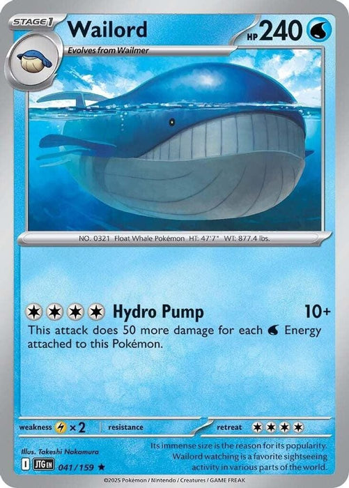 Wailord 041 159 (#041/159) (SV09: Journey Together) Near Mint Holofoil