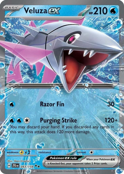 Veluza ex (#043/159) (SV09: Journey Together) Near Mint Holofoil