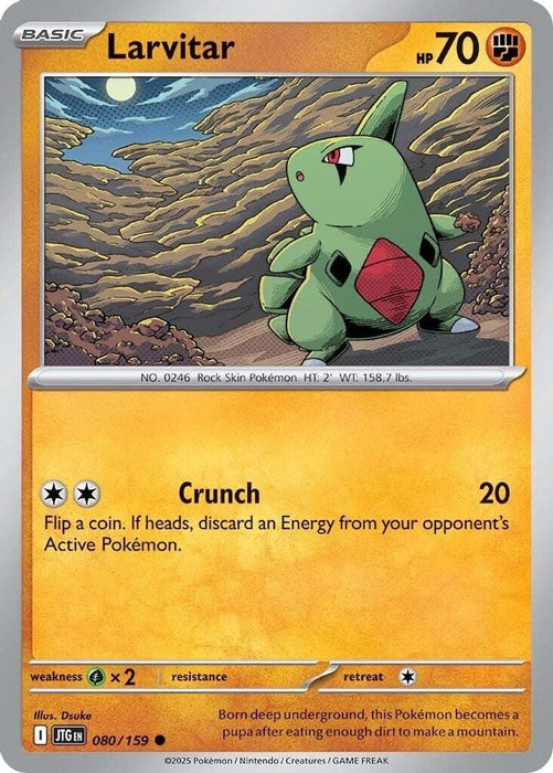 Larvitar (#080/159) (SV09: Journey Together) Near Mint Reverse Holofoil