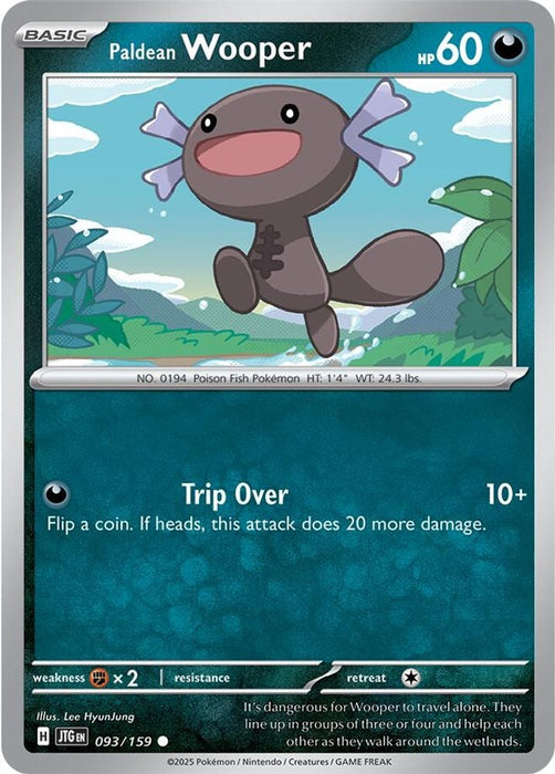 Paldean Wooper (#093/159) (SV09: Journey Together) Near Mint Reverse Holofoil