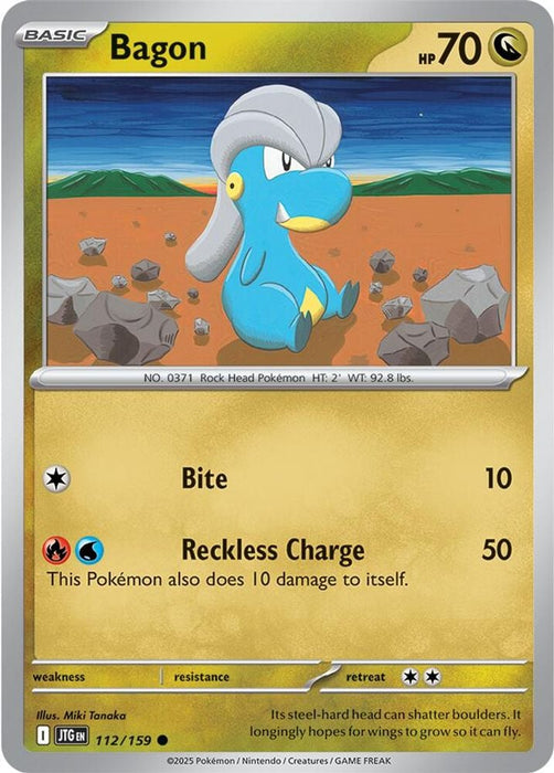 Bagon (#112/159) (SV09: Journey Together) Near Mint Reverse Holofoil