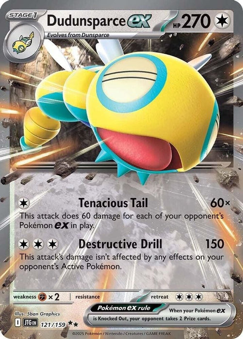 Dudunsparce ex 121 159 (#121/159) (SV09: Journey Together) Near Mint Holofoil
