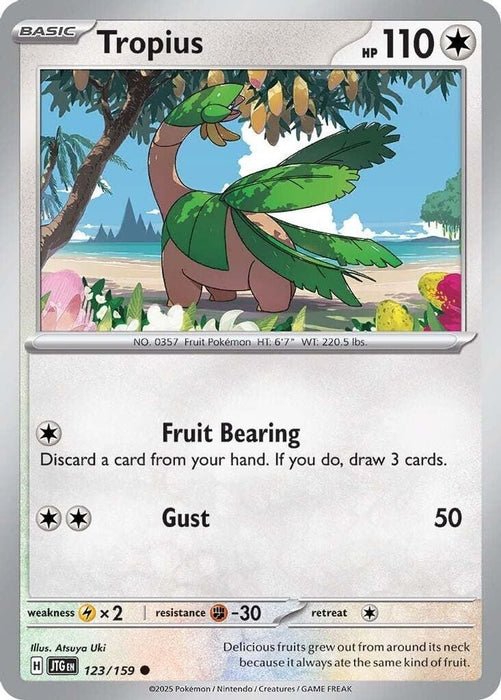 Tropius (#123/159) (SV09: Journey Together) Near Mint Reverse Holofoil
