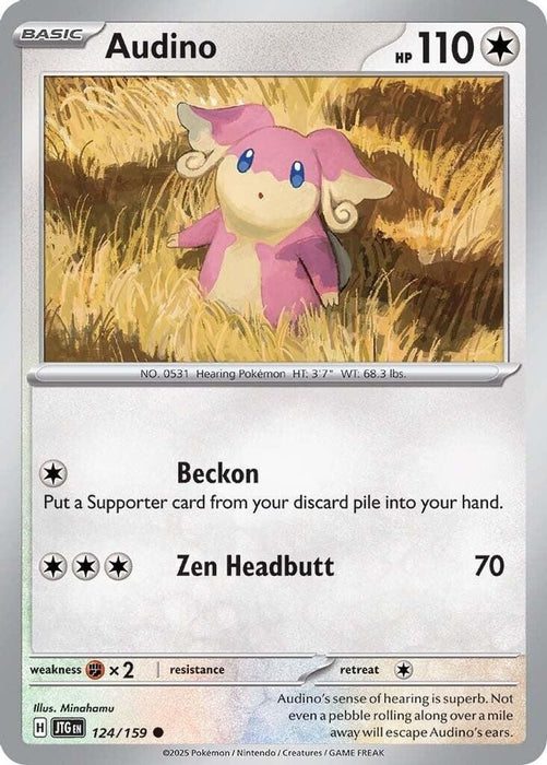 Audino (#124/159) (SV09: Journey Together) Near Mint Reverse Holofoil