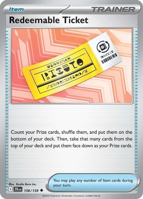 Redeemable Ticket (#156/159) (SV09: Journey Together) Near Mint