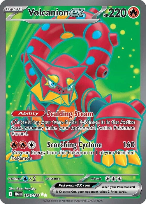 Volcanion ex 171 159 (#171/159) (SV09: Journey Together) Near Mint Holofoil