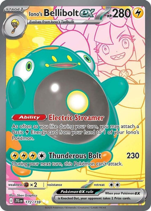 Ionos Bellibolt ex 172 159 (#172/159) (SV09: Journey Together) Near Mint Holofoil