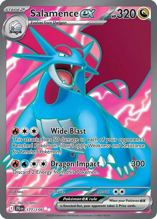 Salamence ex 177 159 (#177/159) (SV09: Journey Together) Near Mint Holofoil