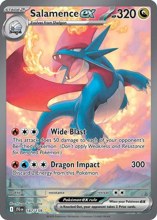Salamence ex - 187/159 (#187/159) (SV09: Journey Together) Near Mint Holofoil