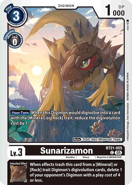Image for Sunarizamon (BT21-055 C) - Digimon Card Game