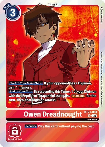 Image for Owen Dreadnought (BT21-081 R) - Digimon Card Game