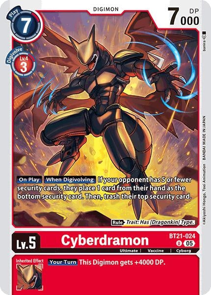 Image for Cyberdramon (BT21-024 U) - Digimon Card Game