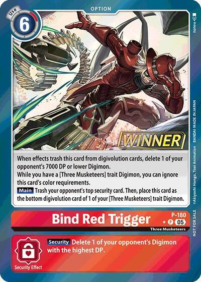 Bind Red Trigger (Store Tournament 2025 Vol.2 Winner Pack) (#P-180 P) (Digimon Promotion Cards)