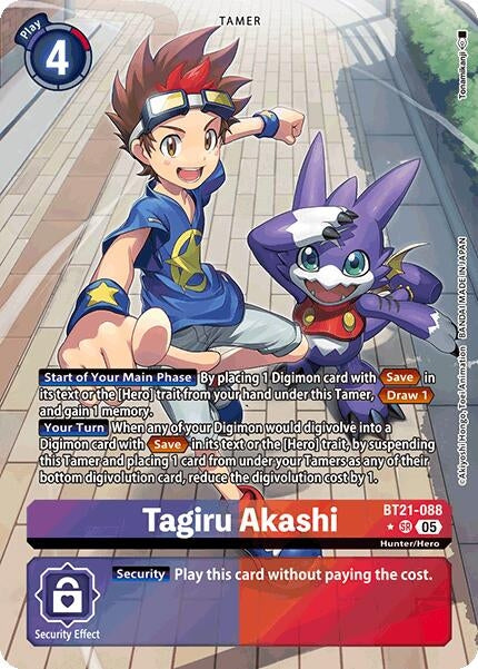 Image for Tagiru Akashi (Alternate Art) (BT21-088 SR) - Digimon Card Game