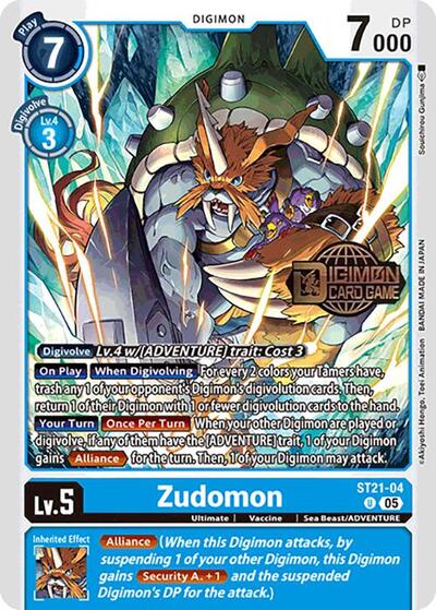 Zudomon (#ST21-04 U) (Starter Deck 21: Hero of Hope Release Event Cards)
