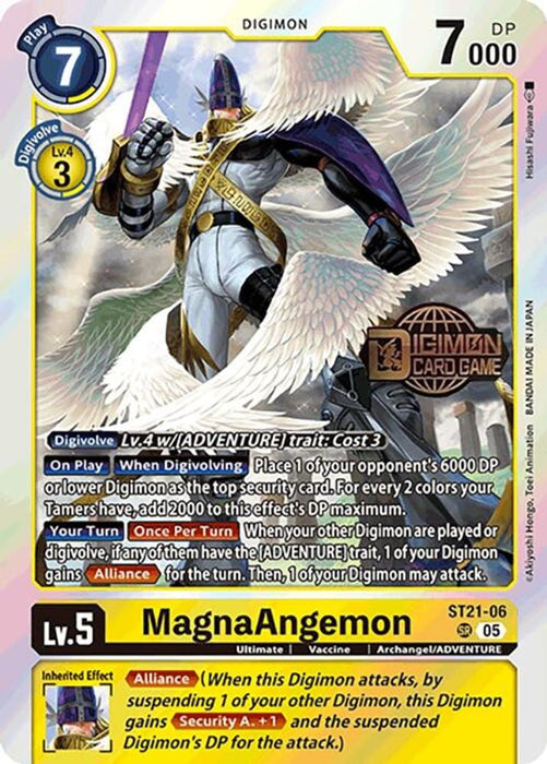 MagnaAngemon (#ST21-06 SR) (Starter Deck 21: Hero of Hope Release Event Cards) Near Mint Foil