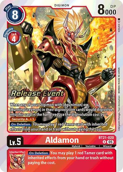 Aldamon (#BT21-020 R) (World Convergence Release Event Cards)