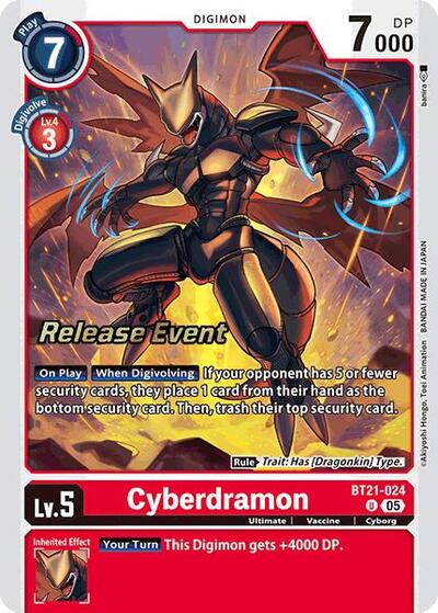 Cyberdramon (#BT21-024 U) (World Convergence Release Event Cards)