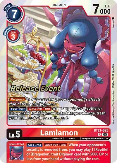 Lamiamon (#BT21-025 R) (World Convergence Release Event Cards)