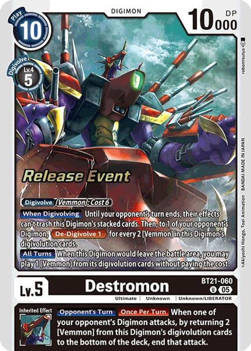 Destromon (#BT21-060 U) (World Convergence Release Event Cards) Near Mint Foil