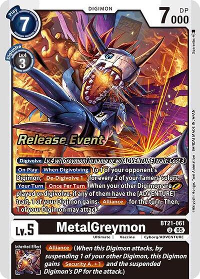 MetalGreymon (#BT21-061 U) (World Convergence Release Event Cards)