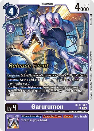 Garurumon (#BT21-067 U) (World Convergence Release Event Cards)