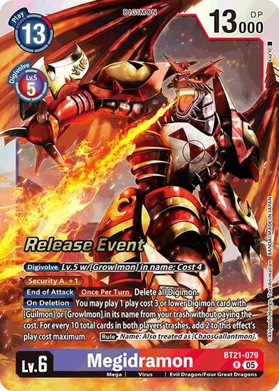 Megidramon (#BT21-079 R) (World Convergence Release Event Cards)