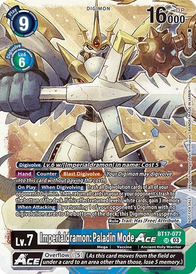Imperialdramon Paladin Mode ACE World Convergence Release Event (#BT17-077 SR) (World Convergence Release Event Cards)