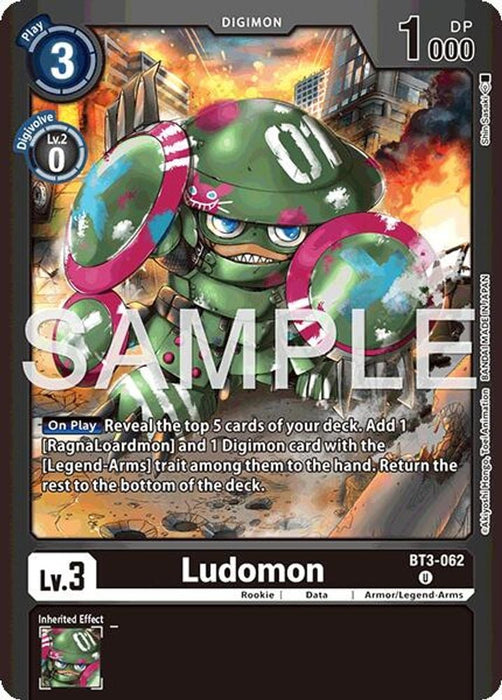 Ludomon (#BT3-062 U) (Limited Card Pack -Billion Bullet-) Near Mint Foil