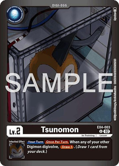 Tsunomon (#EX4-003 U) (Limited Card Pack -Billion Bullet-) Near Mint Foil