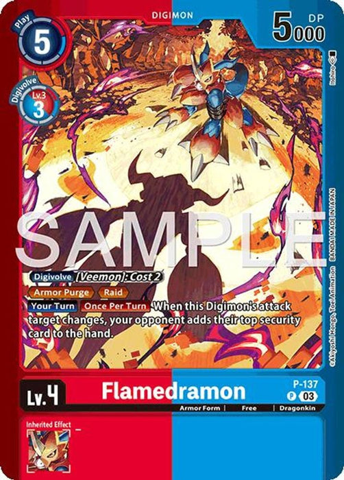 Flamedramon (#P-137 P) (Limited Card Pack -Billion Bullet-) Near Mint Foil