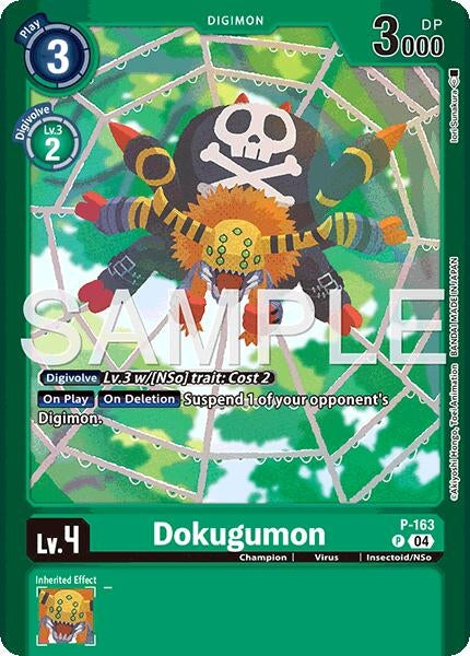 Image for Dokugumon (P-163 P) (Limited Card Pack -Billion Bullet-) - Digimon Card Game