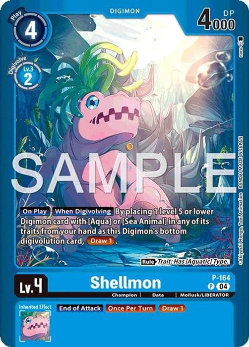 Shellmon (#P-164 P) (Limited Card Pack -Billion Bullet-) Near Mint Foil