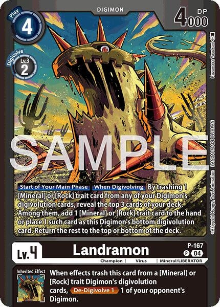 Image for Landramon (P-167 P) (Limited Card Pack -Billion Bullet-) - Digimon Card Game