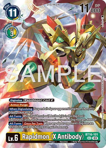 Rapidmon (X Antibody) (Limited Card Pack -Billion Bullet-) (BT16-101 SEC)