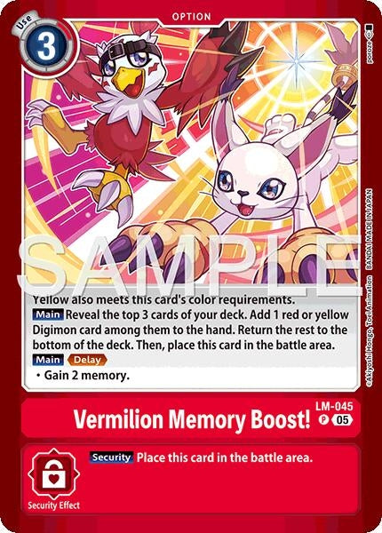 Image for Vermillion Memory Boost! (LM-045 P) (Limited Card Pack -Billion Bullet-) - Digimon Card Game