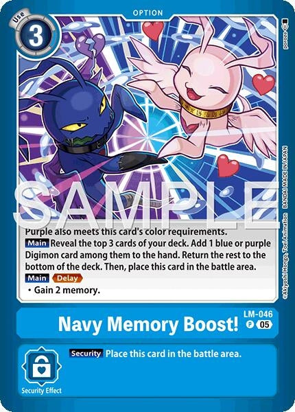 Image for Navy Memory Boost! (LM-046 P) (Limited Card Pack -Billion Bullet-) - Digimon Card Game