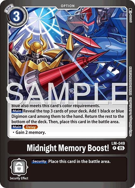 Image for Midnight Memory Boost! (LM-049 P) (Limited Card Pack -Billion Bullet-) - Digimon Card Game