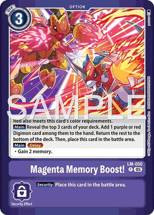 Magenta Memory Boost! (#LM-050 P) (Limited Card Pack -Billion Bullet-) Near Mint Foil
