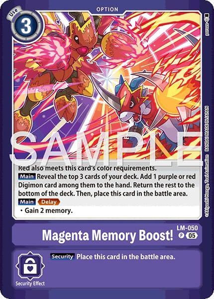 Image for Magenta Memory Boost! (LM-050 P) (Limited Card Pack -Billion Bullet-) - Digimon Card Game