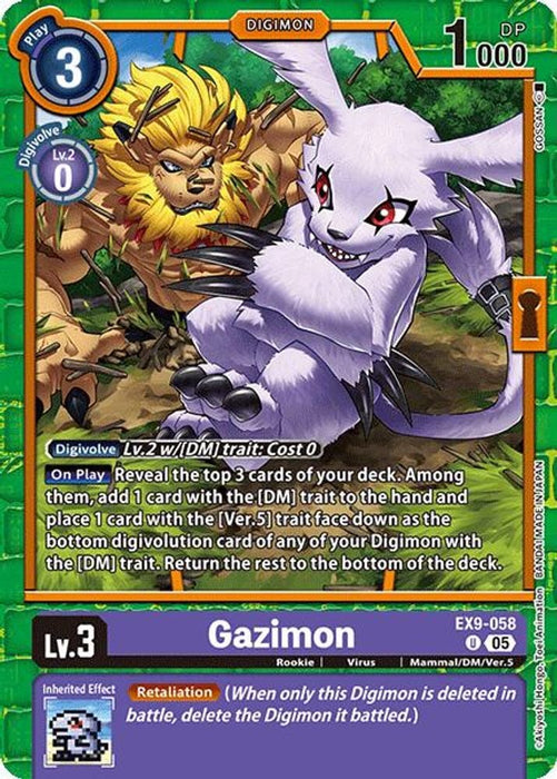 Gazimon (#EX9-058 U) (Versus Monsters) Near Mint