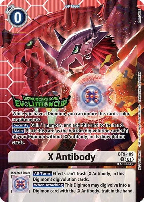 X Antibody (Evolution Cup 2025 Vol. 1) (#BT9-109 U) (X Record) Near Mint Foil