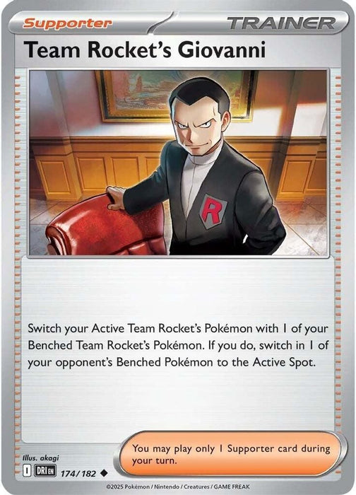 Team Rockets Giovanni (#174/182) (SV10: Destined Rivals) Near Mint