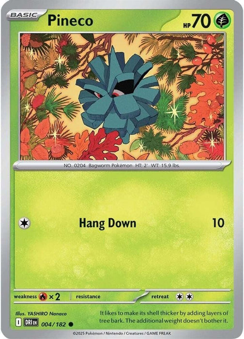 Pineco (#004/182) (SV10: Destined Rivals) Near Mint Reverse Holofoil